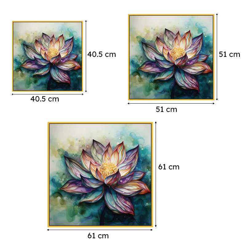 Psych Lotus Canvas Wall Art With Frame media 7