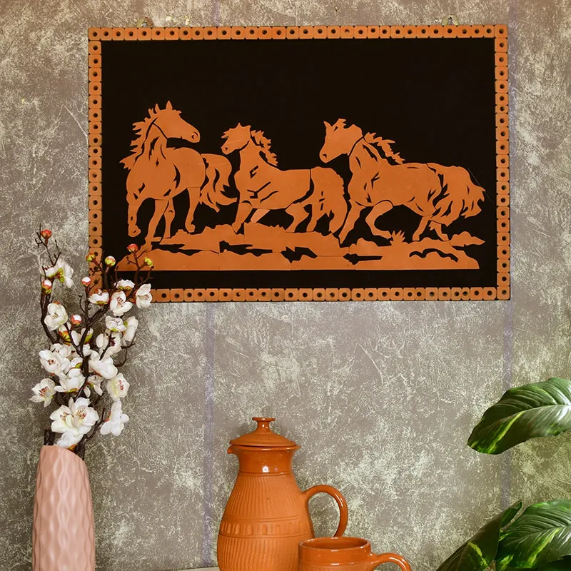 Horse Gallop Terracotta Wall Art media 8