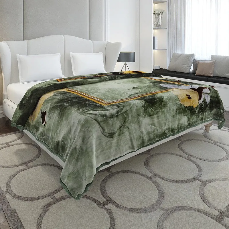 Monte Carlo Emerald Echo Blanket (Green) - 947 GSM media 1