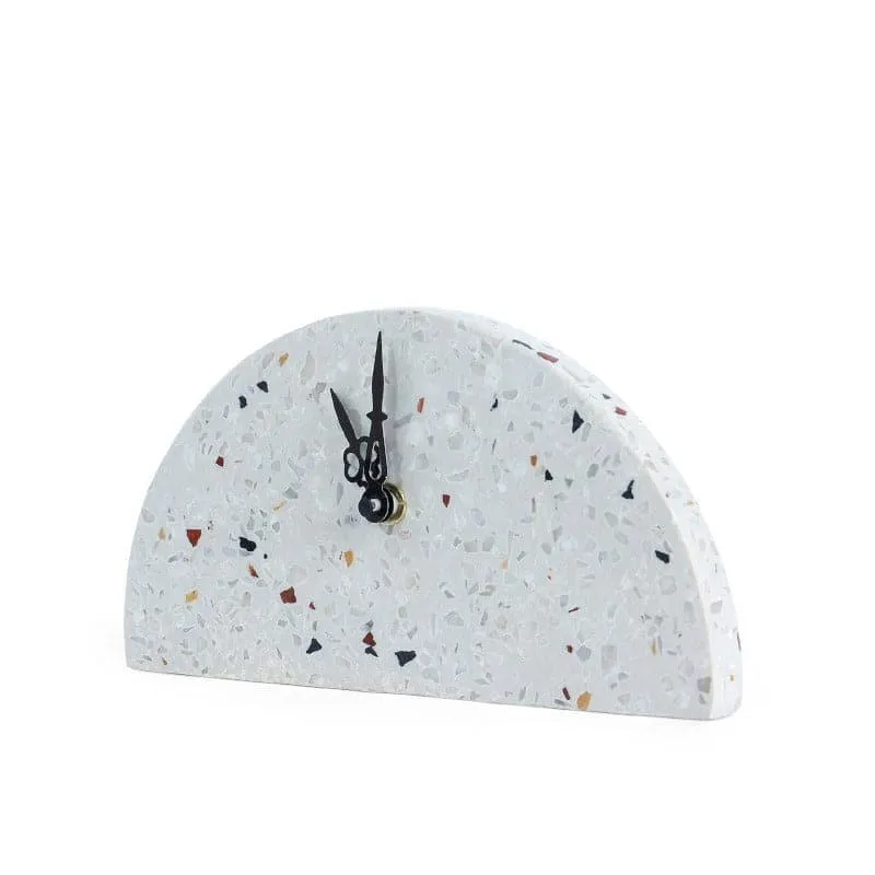 Hemi Terrazoo Hand Crafted Marble Table Clock media 5