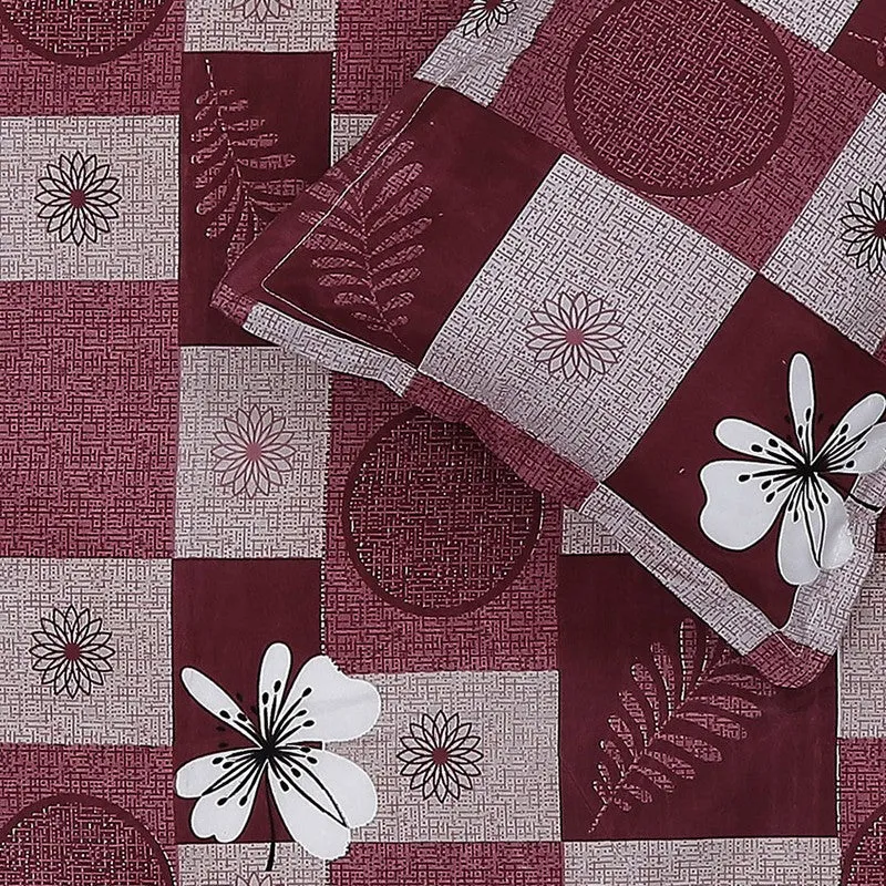 Monte Carlo Garden Grid Bedsheet (Majenta) - 120 GSM media 6