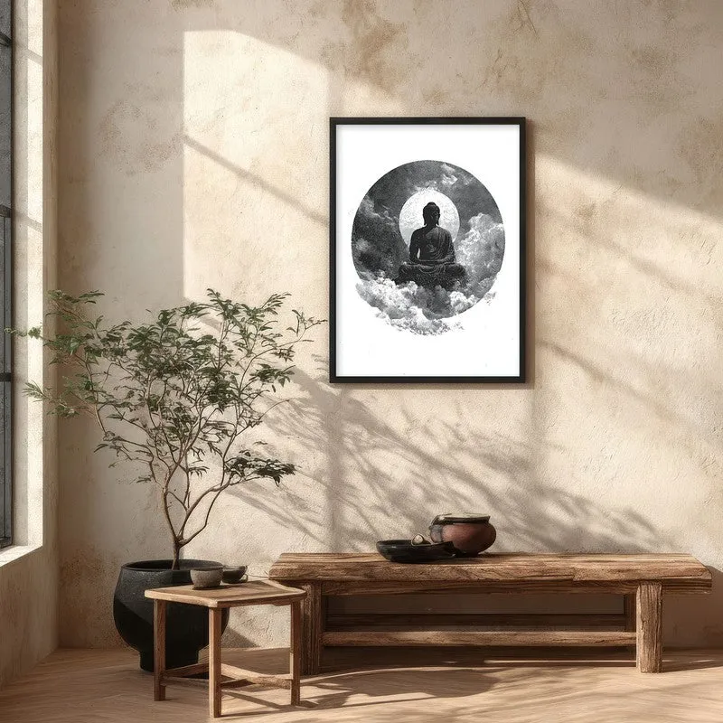 Buddha Zen Art Wall Painting With Black Frame media 5