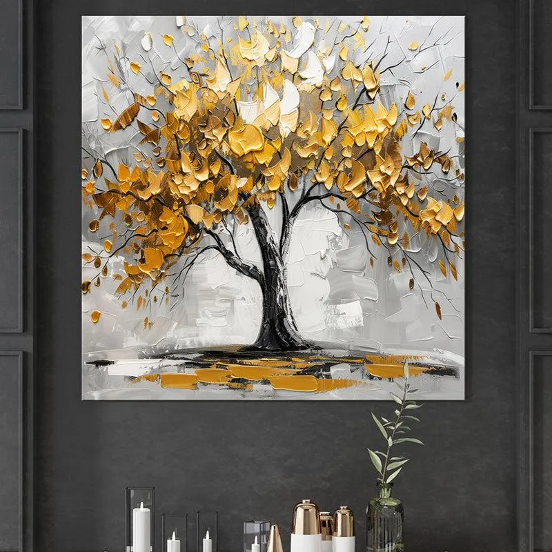 Tree of Gold Poly Canvas Wall Painting media 1