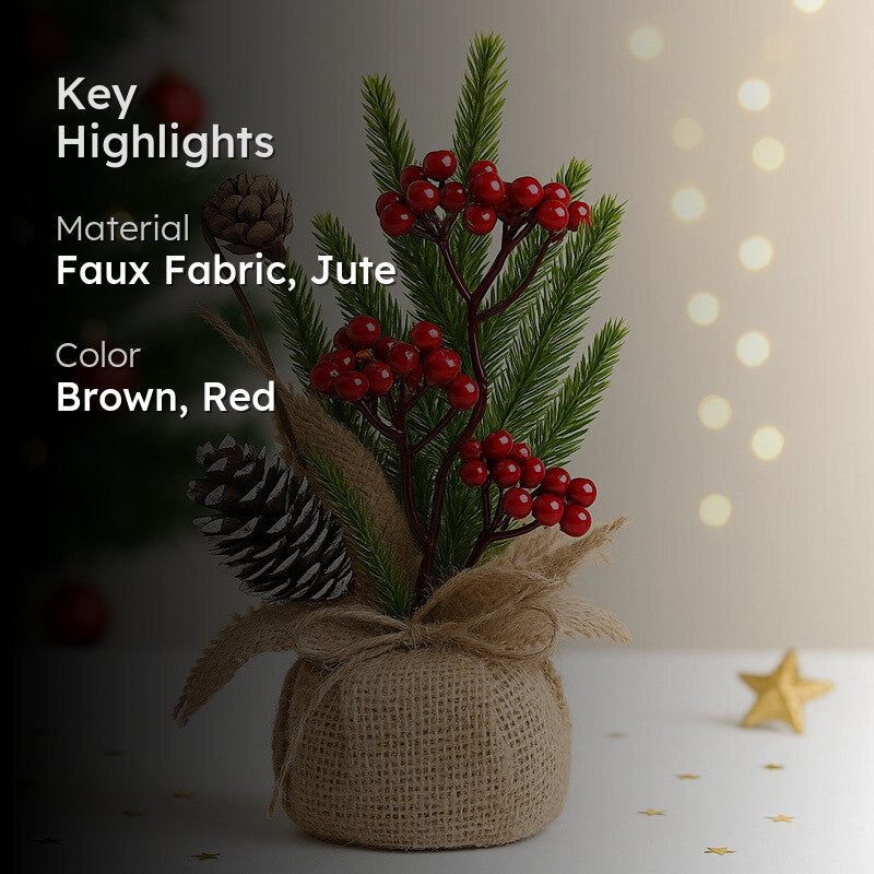 Evergreen Berry Festive Decor Artificial Flower media 2