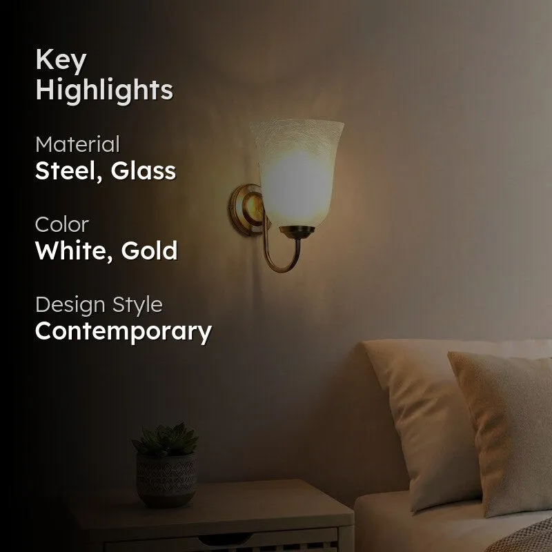 Warm Glow Glass Wall Lamp media 2
