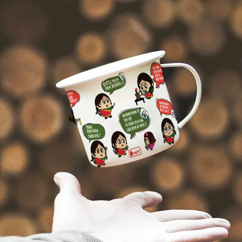 Desi Mom Life Steel Coffee Mug (250 mL) media 5