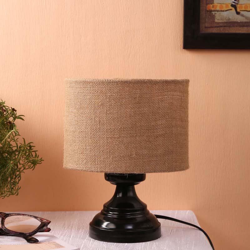 Solid Flickers Fabric Table Lamp - Brown,Black media 3