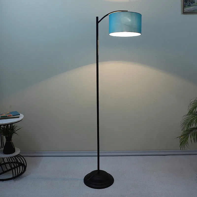 Lucciola Solid Arched Iron Floor Lamp - Blue media 1