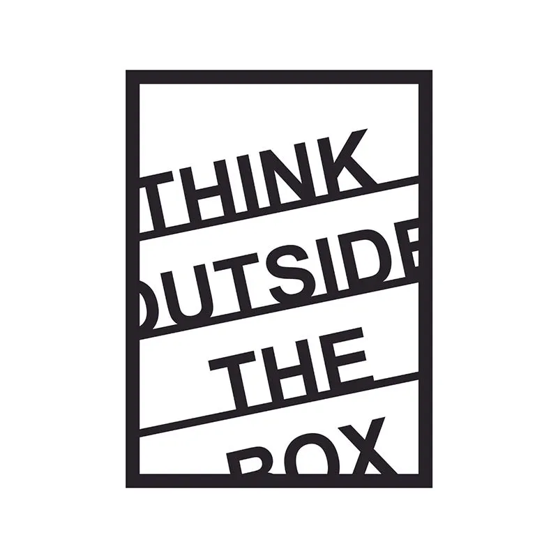 Think Outside The Box Black Iron Wall Accent media 3