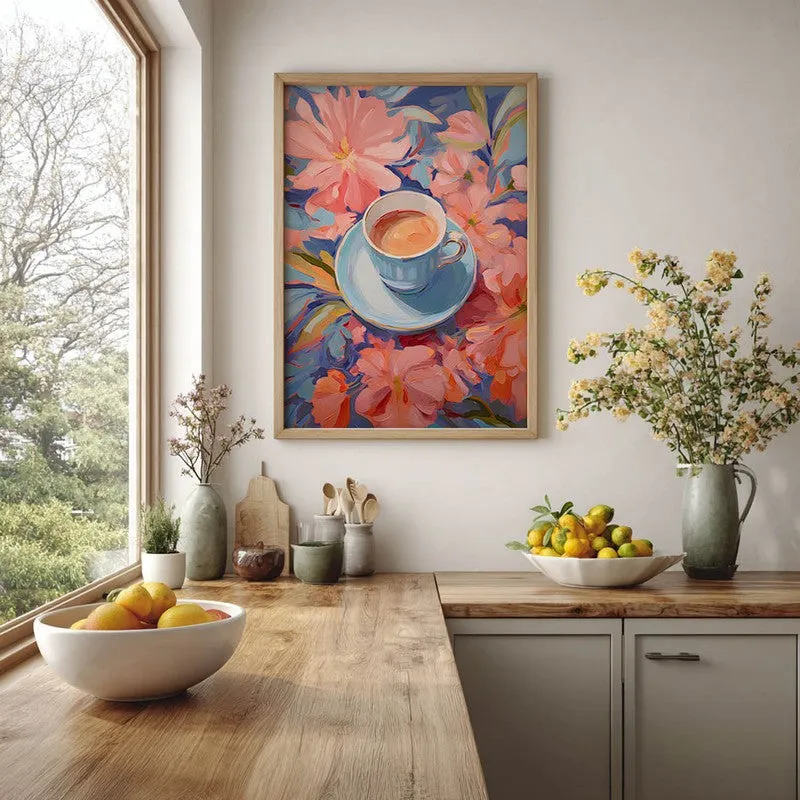Floral Brewery Archival Canvas Wall Art - Brown media 5