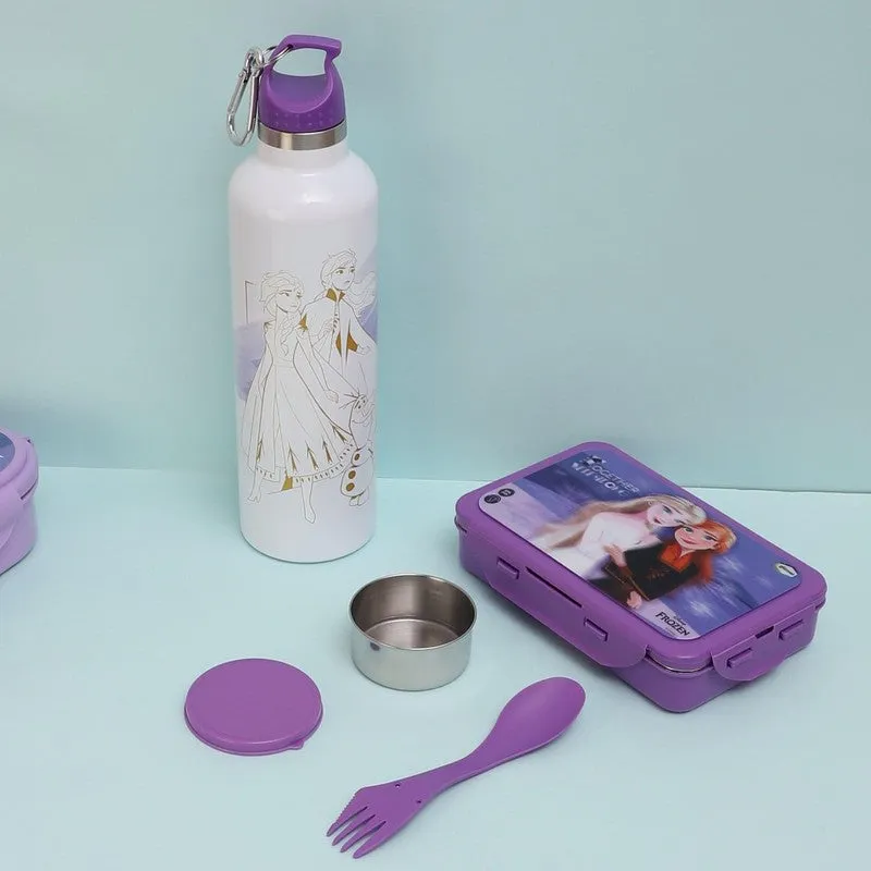 Frozen Belle Lunch Box 700 ML With 600 ML Water Bottle - Two Piece Set media 1