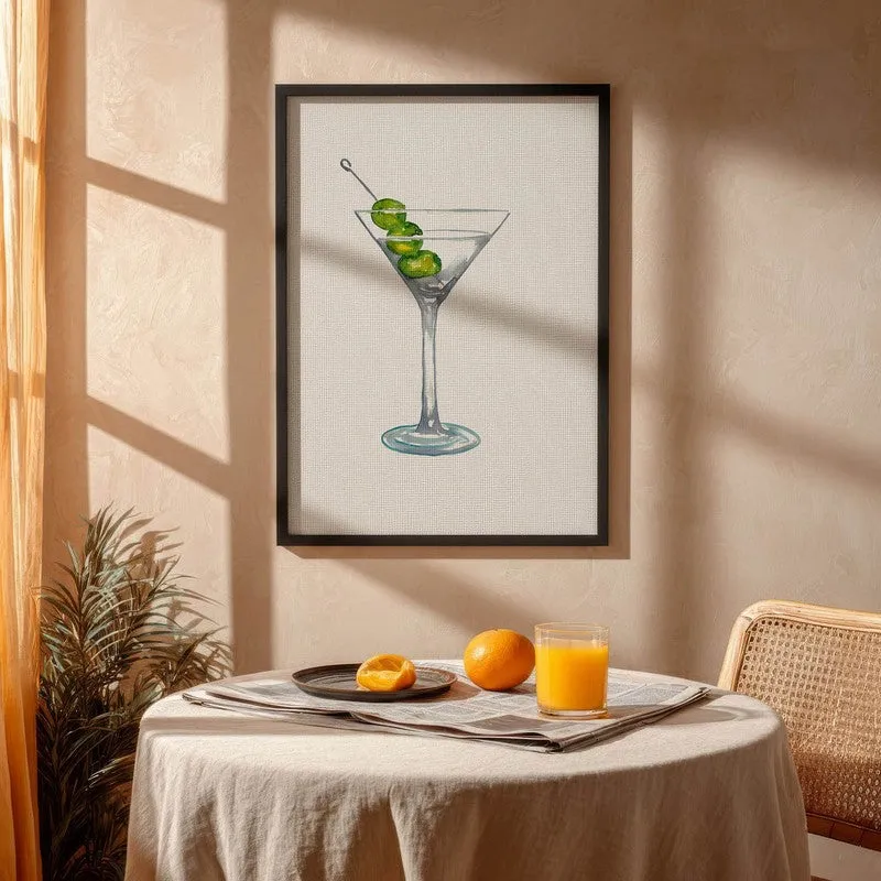 Classic Sip Archival Canvas Wall Art - Black media 4