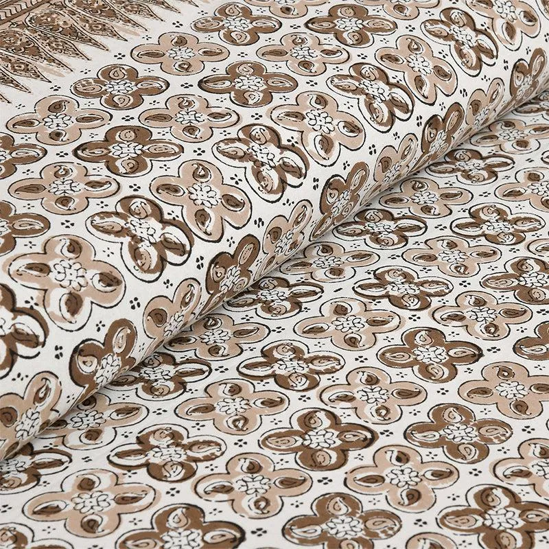 Murti Ethnic Cotton Bedsheet (Brown) - 180 TC media 3