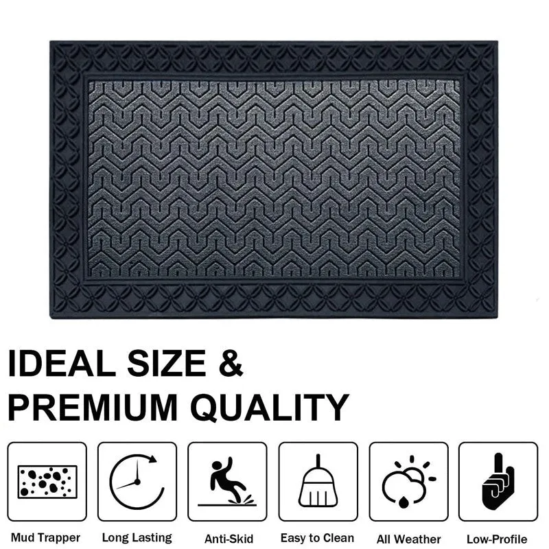 Coire Block Coir Door Mats - Grey,Black media 6