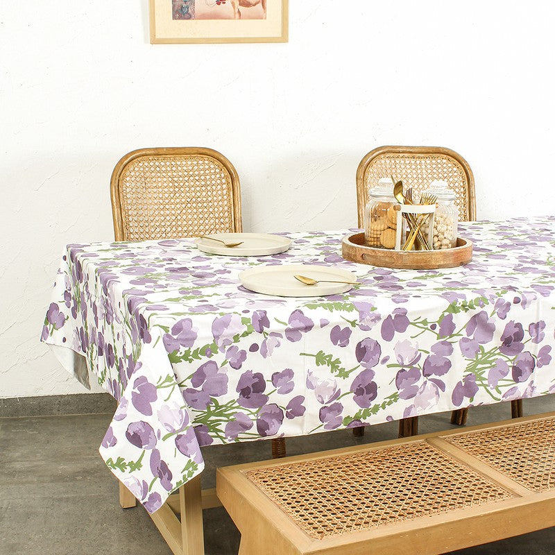 Elys Serene Woven Table Cover -Purple