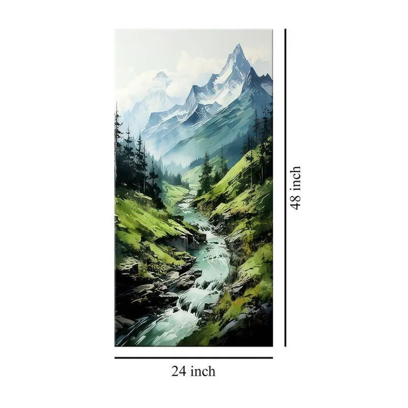 Mountain Stream Wall Painting media 8
