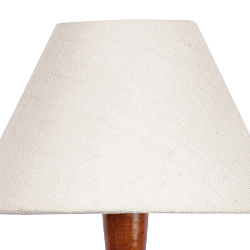 Masiya Vintage Wooden Floor Lamp With Jute Shade - White media 3