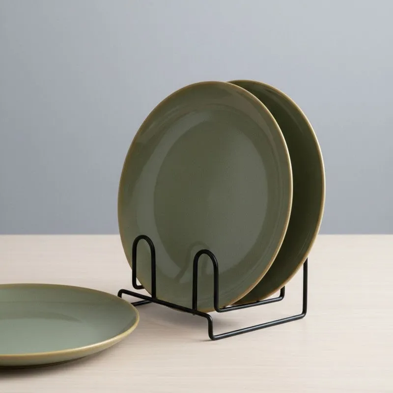 Ceramic Dinner Plates (Green) - Set of Two media 3