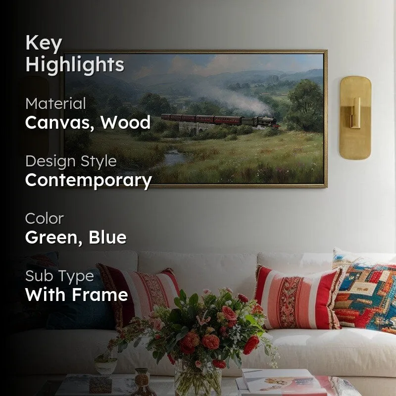 Cloudtrack Canvas Wall Painting With Frame media 2