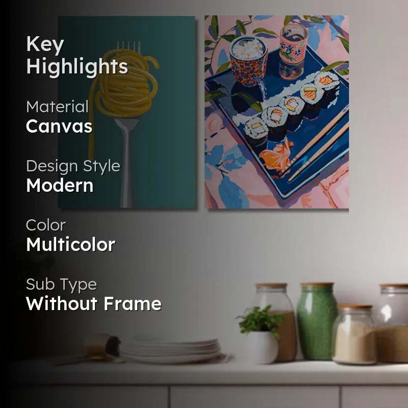 Pasta & Sushi Wall Art - Set Of Two media 2