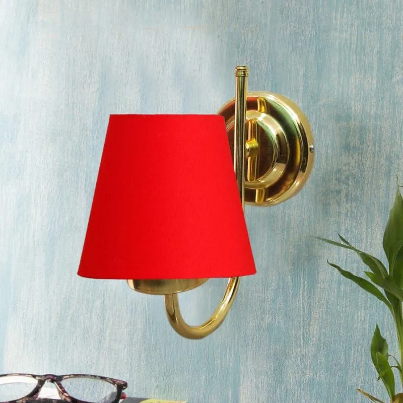 Galora Fabric & Metal Wall Lamp - Red media 3