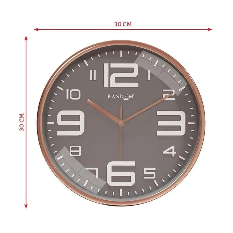 Urban Edge Silent Wall Clock - Taupe media 3