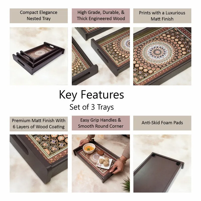 Rovya Wooden Serving Tray - Set Of Three media 4