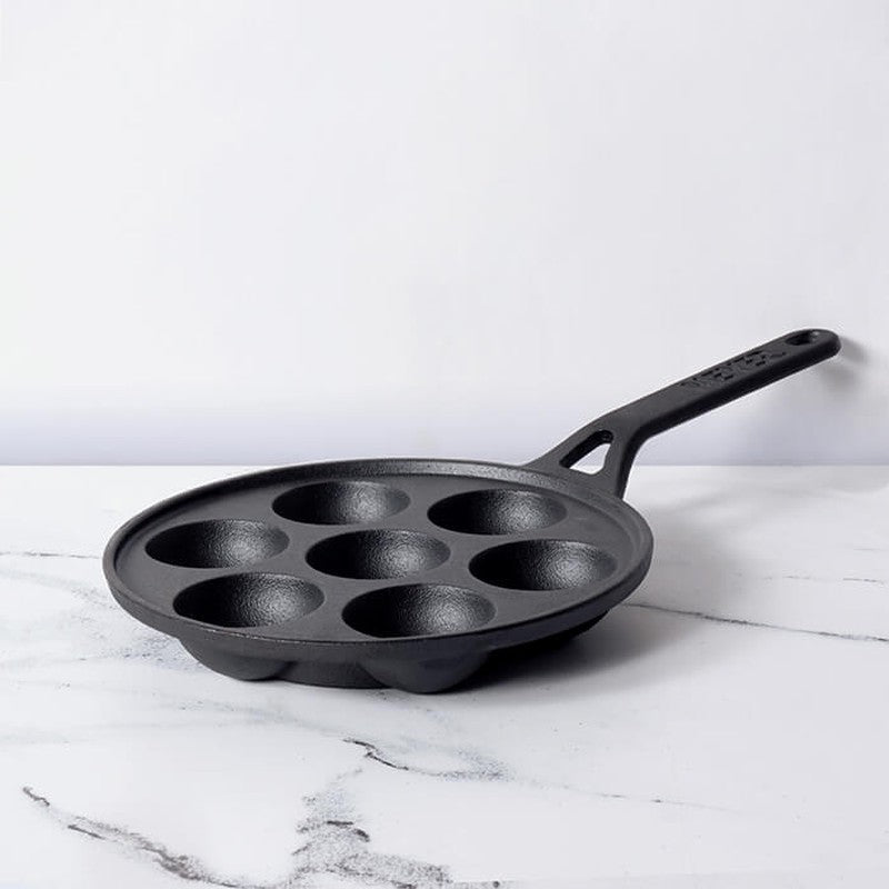 Meyer Long Handle Cast Iron Paniyaram Pan media 3
