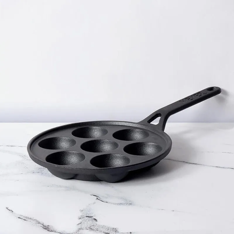 Meyer Long Handle Cast Iron Paniyaram Pan media 3