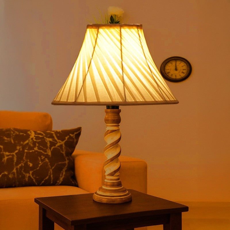 Modera Lumet Wooden Table Lamp - Ivory