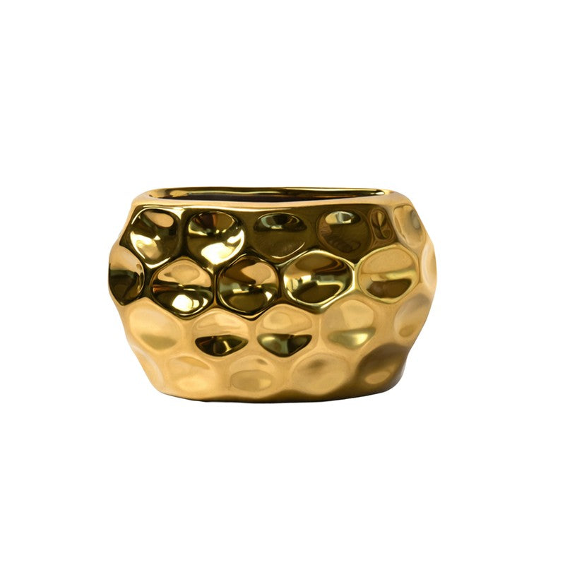 Pureva Ceramic Vase - Gold media 3