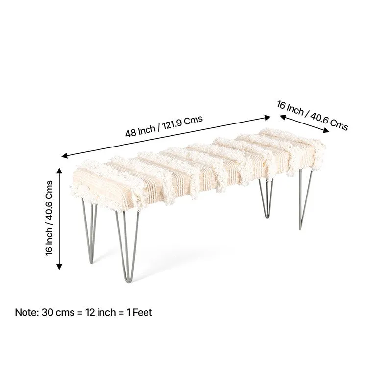Borix Sheesham Wooden Bench - Beige media 10