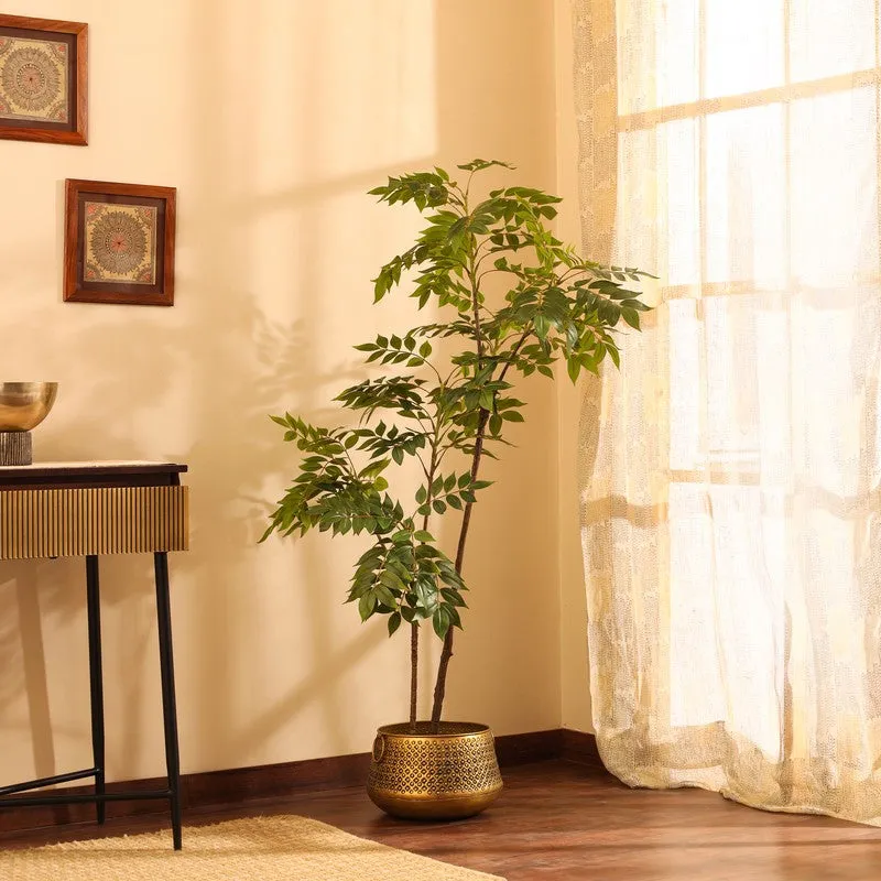 Orxen Bushy Artificial Sumac Plant With Black Plastic Pot 5 ft media 4