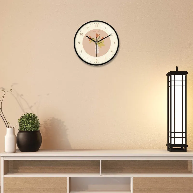 Bloom Round Analog Wall Clock - Beige media 4