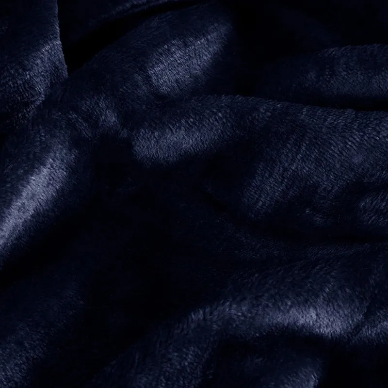 Casselle  Velvet Bedsheet (Navy Blue) - 300 GSM media 7
