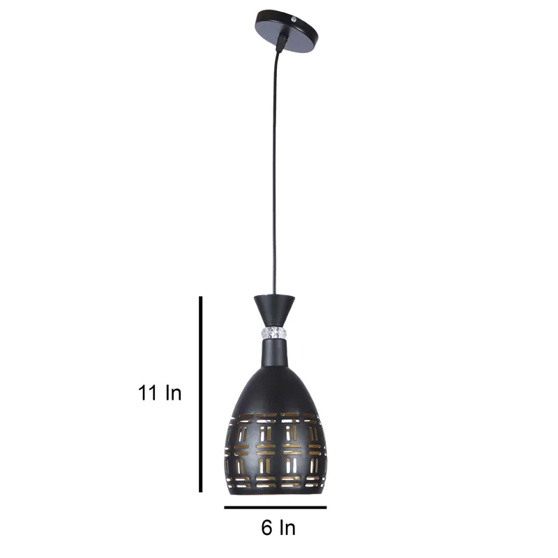 Carvera Iron Ceiling Lamp - Black & Gold media 8