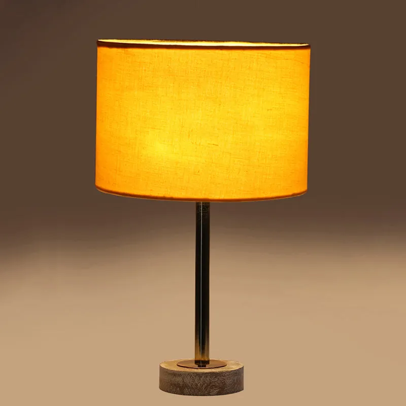 Cotin I Rodin Wooden Table Lamp - Yellow,Gold,White media 6