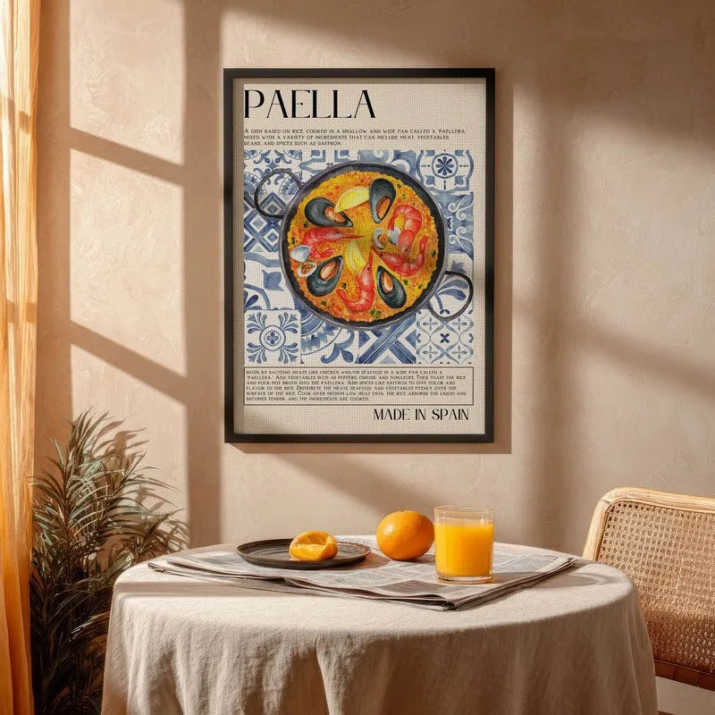 Paella Archival Canvas Wall Art - Black media 4