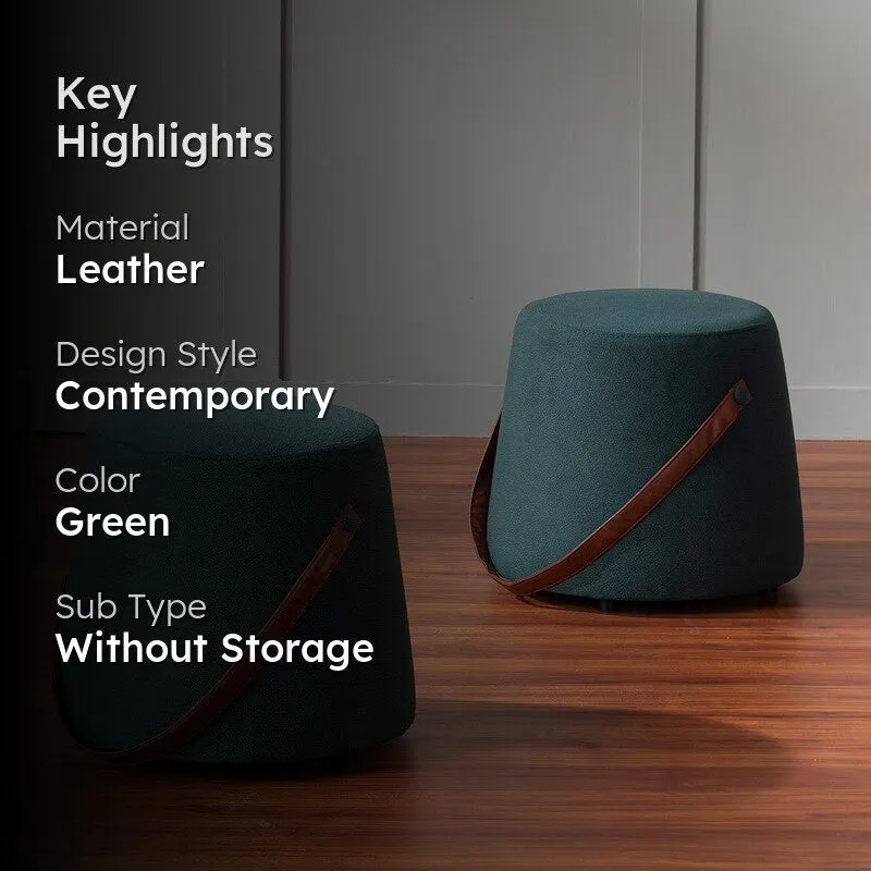Warm Lounge Pouffe (Green) - Set Of Two media 2