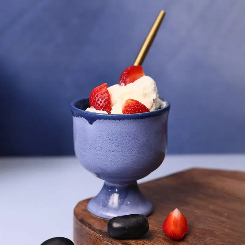 Eloisa Ceramic Ice Cream Cup (Blue) -200 mL media 1