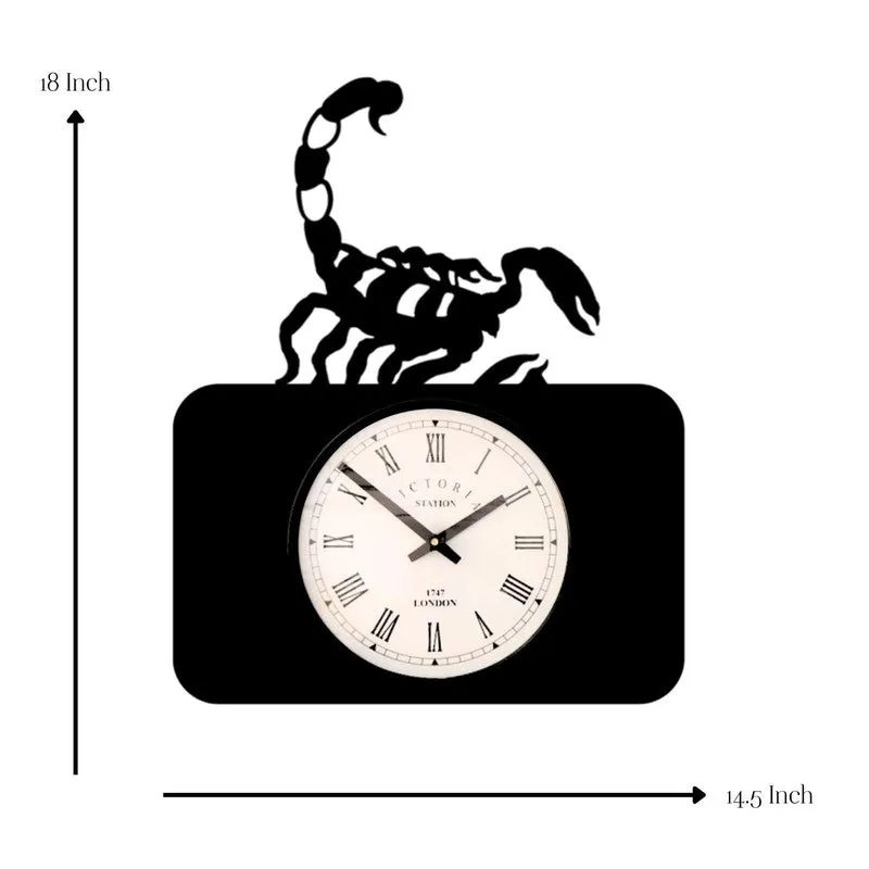 Scorpion Steel Analog Wall Clock - Black media 7