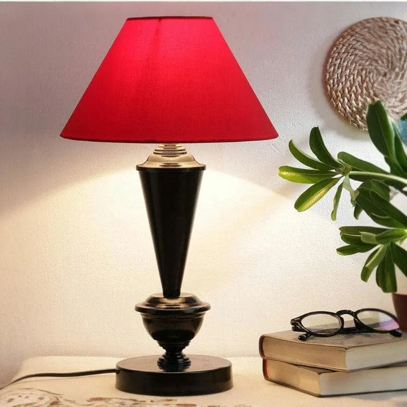 Rosa Facy Fabric Table Lamp - Red,Black media 1