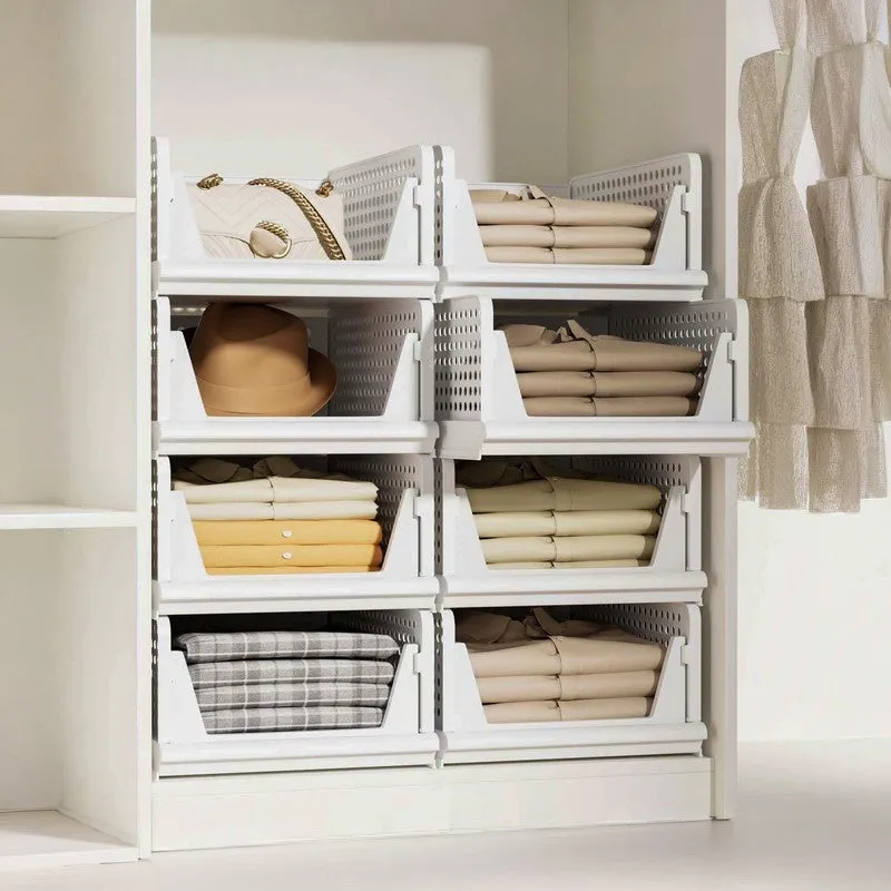 Elegant Stackable Wardrobe Organizer - Set of Eight media 1