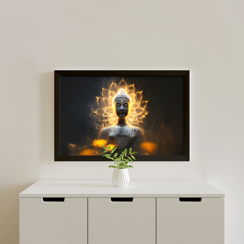 Enlightenment Halo Buddha Wall Painting