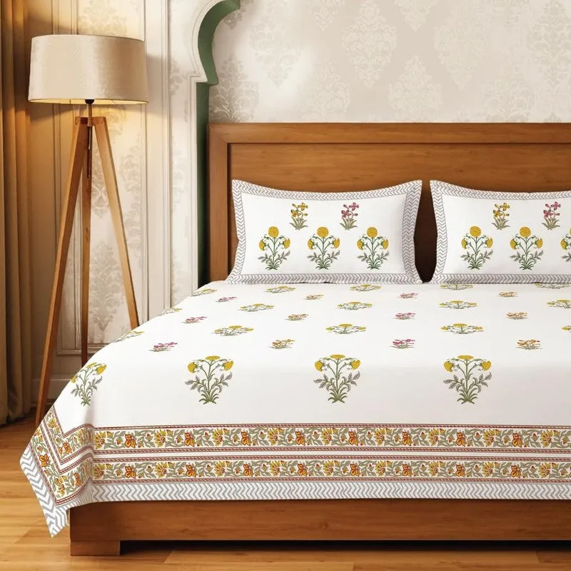 Urban Space Kalyani Ethnic Cotton Bedsheet - 300 TC media 3