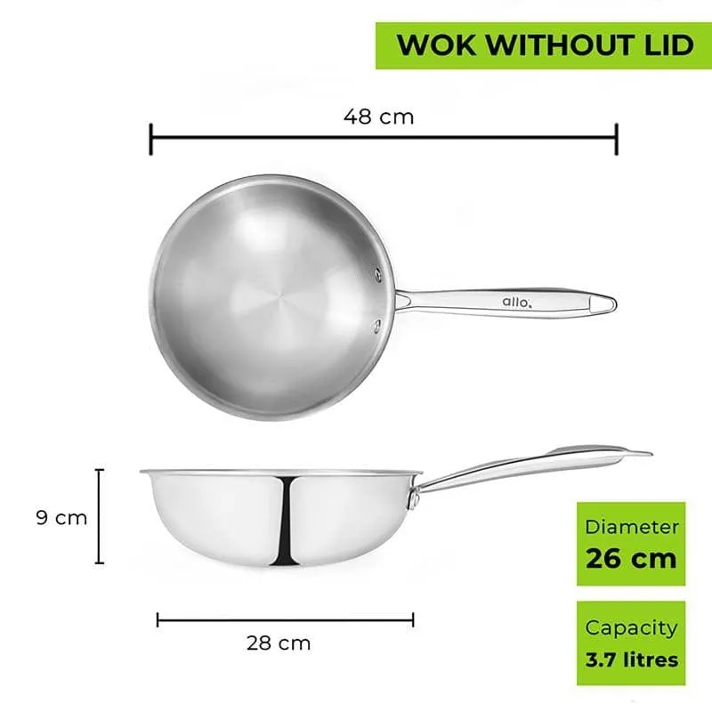 Kenzo Induction Safe Wok - 3700 ML / 10 Inches media 5