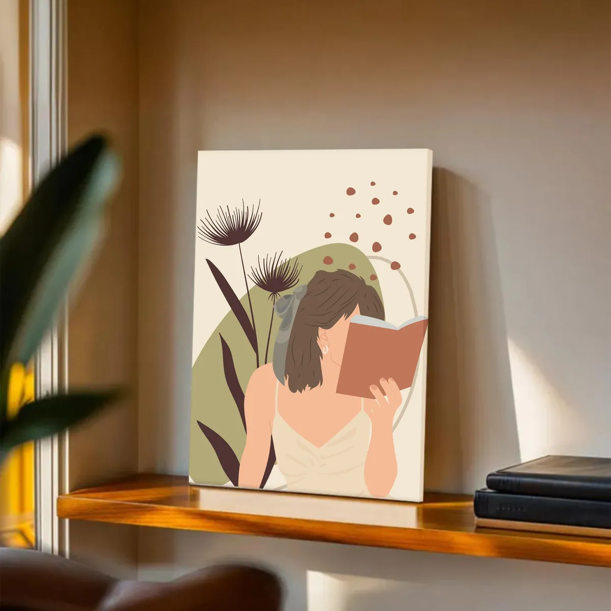 Blush & Sage Cotton Canvas Wall Painting media 2