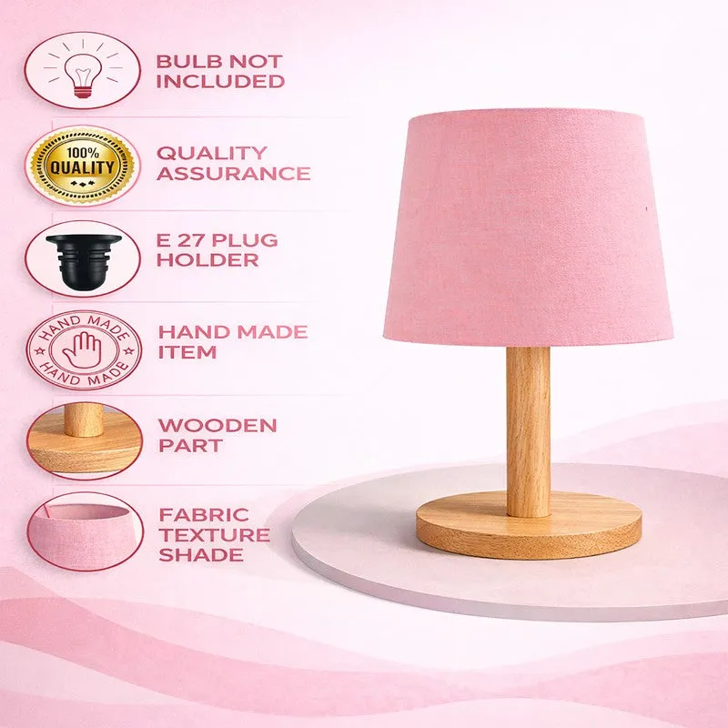 SolidGlow Wooden Table Lamp - Pink media 4