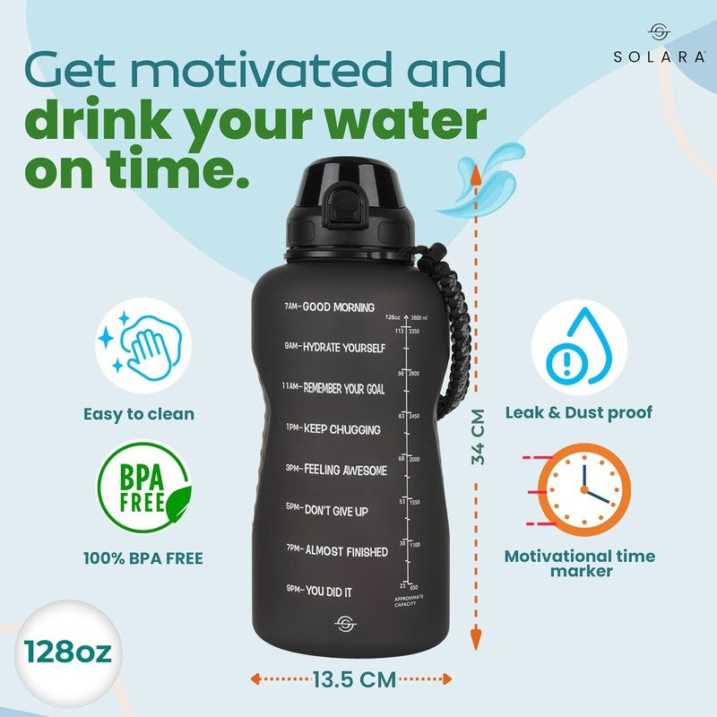 Solara Siply Plastic Water Bottle (3800 mL) - Black media 11