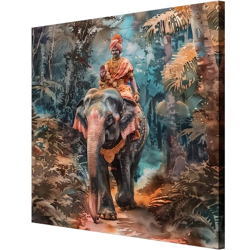 Majestic Jungle Ride Wall Painting media 5